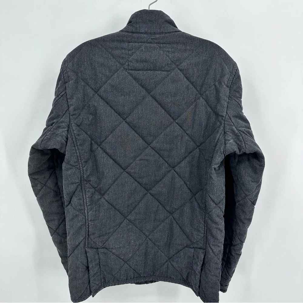 J. Crew Sussex Quilted Jacket Black Gray Size S